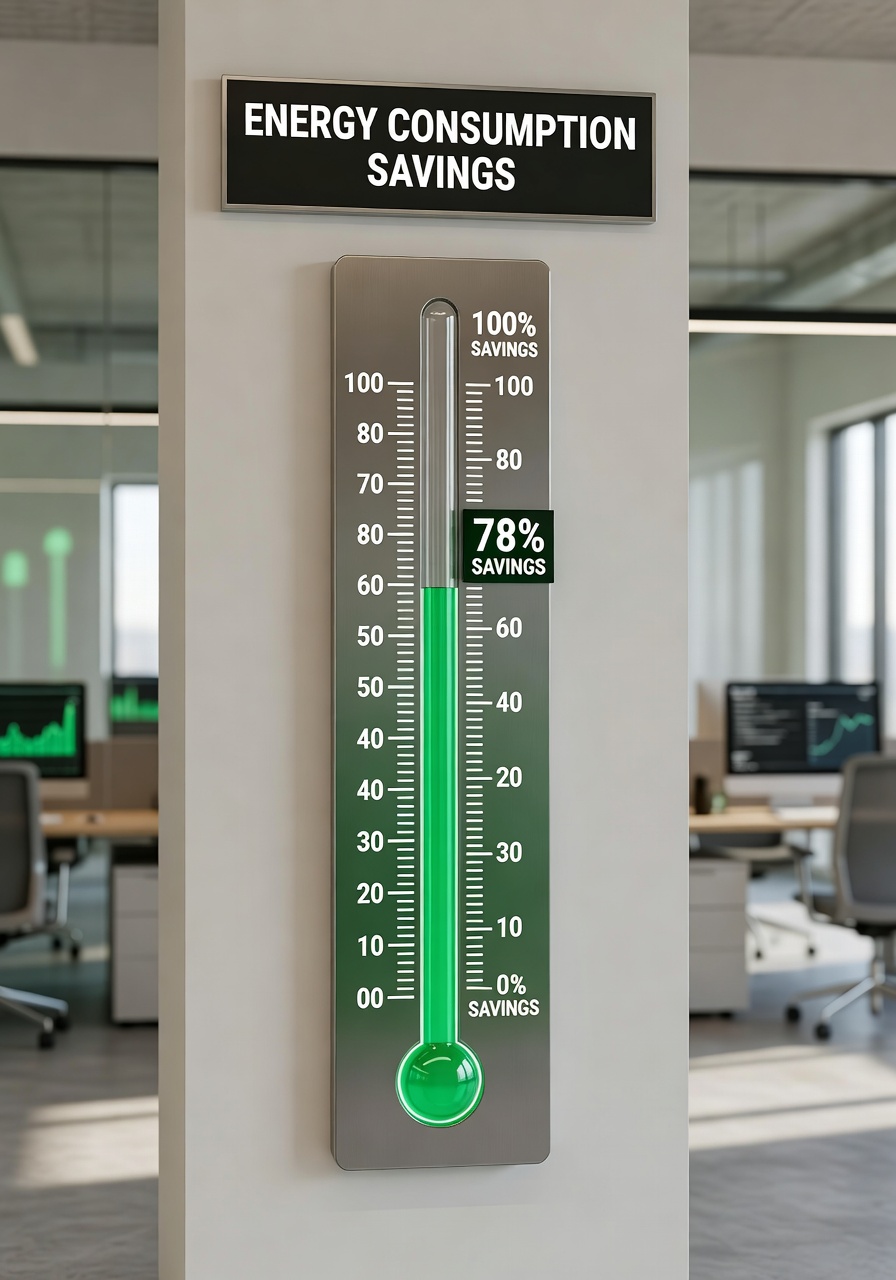 Termómetro de consumo energético y ahorro