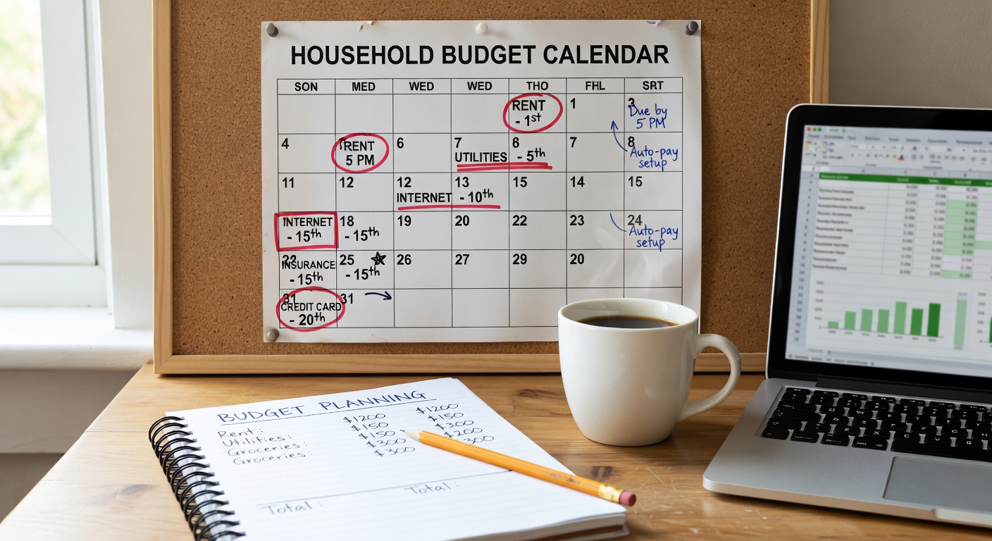 Calendario de pagos del hogar