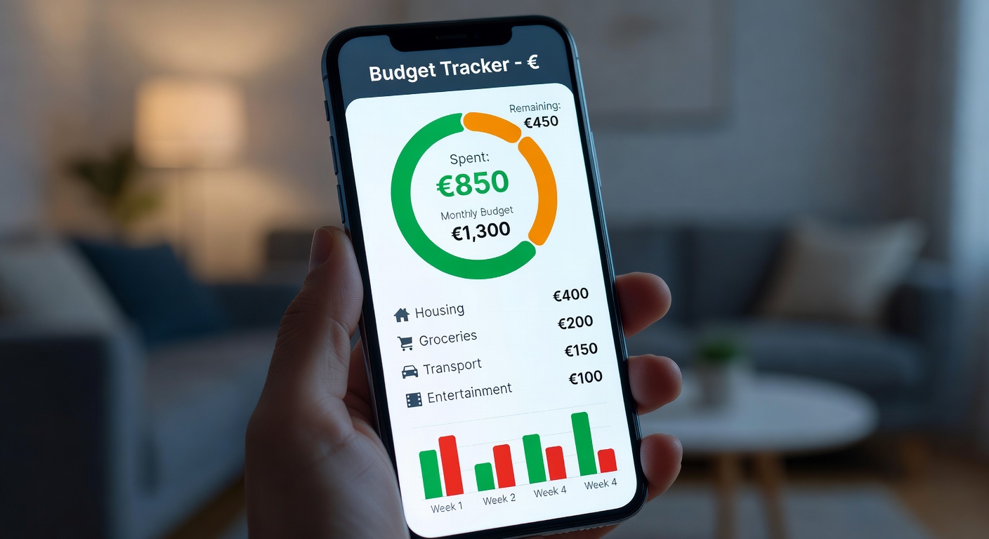 Aplicación de presupuesto en smartphone para contactar con Houss